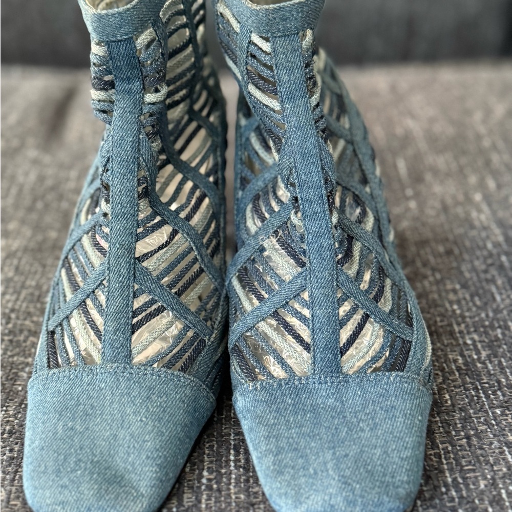 Milagros Vintage  "IRIS" denim shoes women’s size 8.5